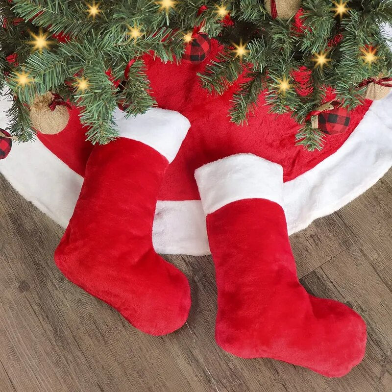 Botte De Noël Velours Rouge