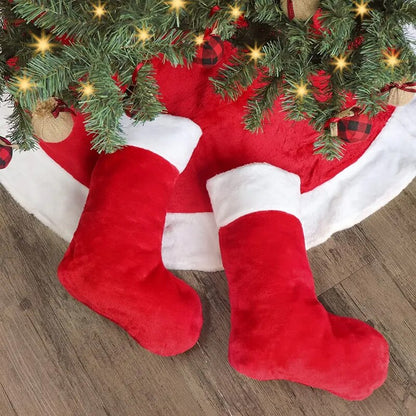 Botte De Noël Velours Rouge