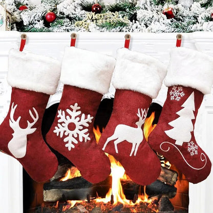 Chaussette De Noël Cheminée