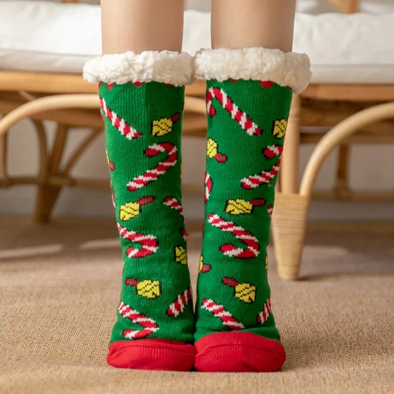 Chaussettes De Noël Femme - 5 Paires Fantaisie En Coton Doux, Motifs Drôles Pour L'hiver (Taille 36-41)