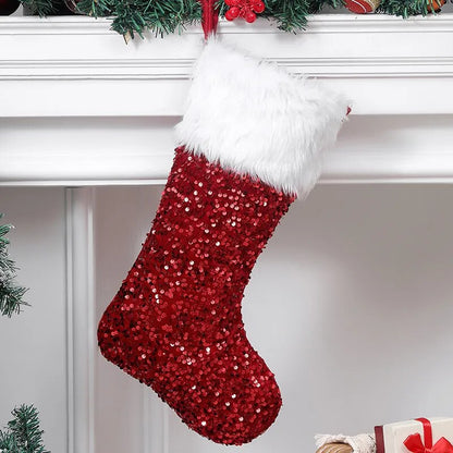 Chaussette De Noël à Sequin