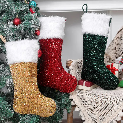 Chaussette De Noël à Sequin