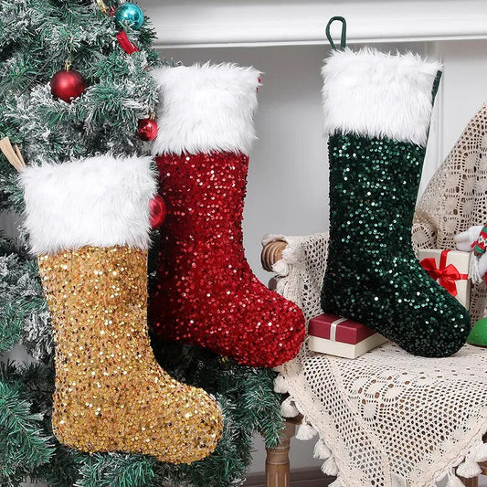 Chaussette De Noël à Sequin