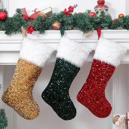 Chaussette Esprit De Noël À Sequin